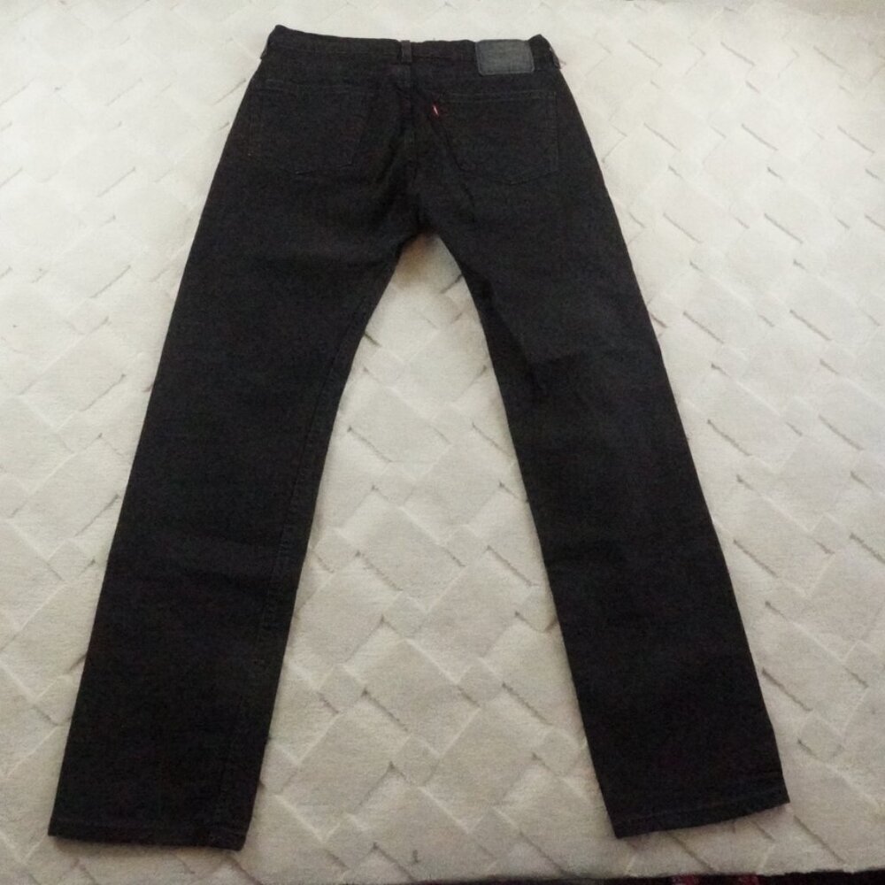 Levi's 505 Classic Straight Leg Jean Mens 33x34 Black Denim - Picture 8 of 9